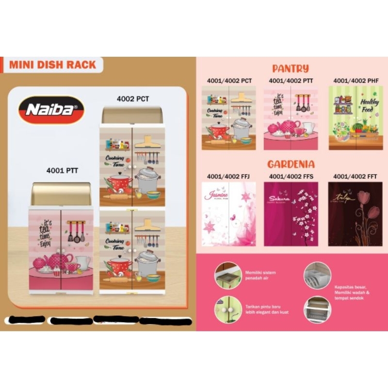 Rak piring Naiba 5 susun