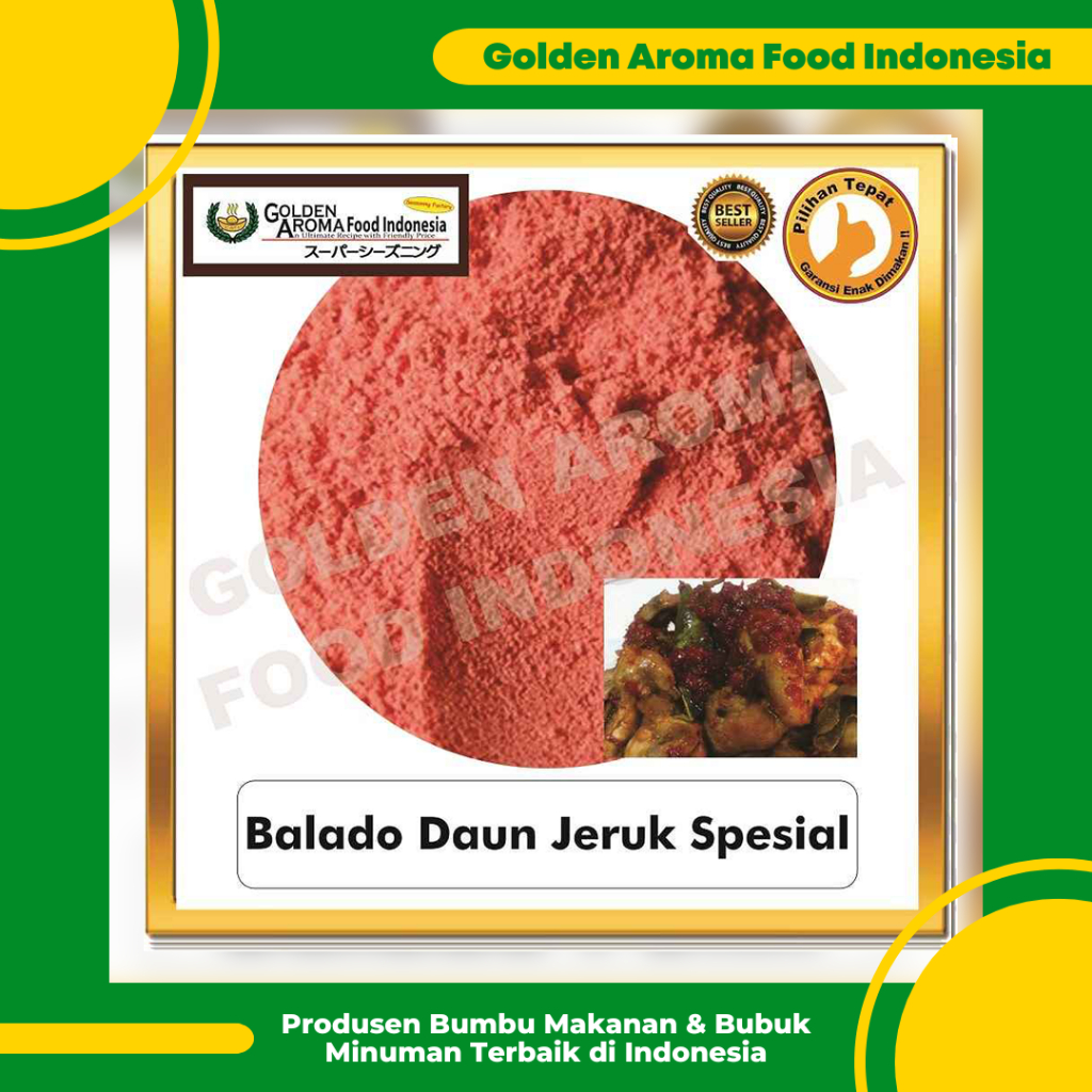 

Bumbu Tabur Rasa Balado Daun Jeruk Spesial Seasoning Powder 1kg Murah Enak Halal Aman Terbaik GAFI