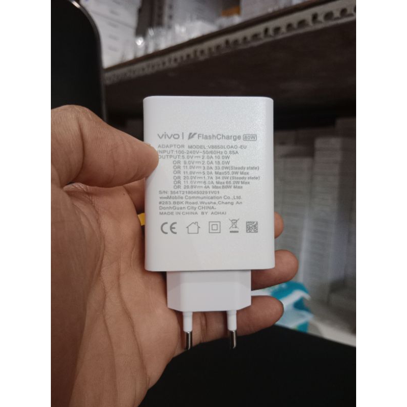 ADAPTOR / KEPALA CHARGER VIVO X70 PRO / X80 / X80 PRO || FLASH CHARGE (80W)