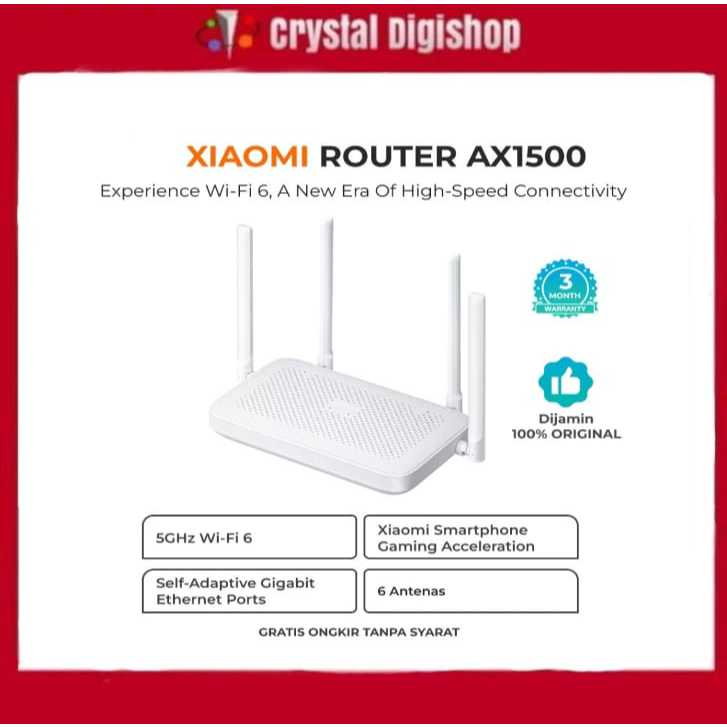 Xiaomi Router AX1500 5GHz Wi-Fi 6 1500Mbps IPTV