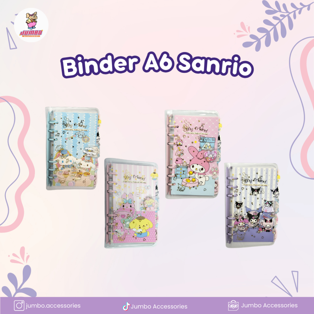 

Buku Binder Karakter Kartun Sanrioo A6 Jumbo Accessories