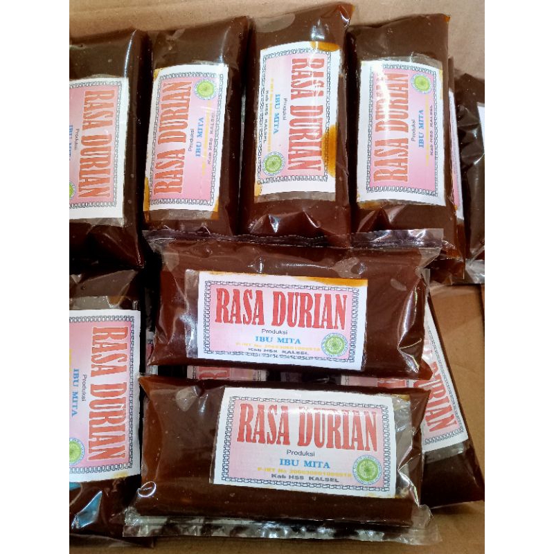 

Dodol Asli Kandangan( Rasa Durian 120gr )/ Dodol Bantal Tebal "IBU MITA