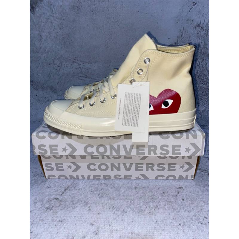 Converse x CDG Play White Size 44 / Original RESMI PT.MAP