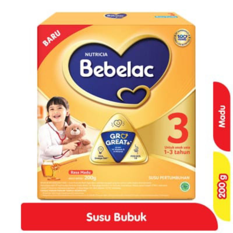 

Bebelac 3 GroGreat+ Susu Bubuk Pertumbuhan Anak Madu 200 g