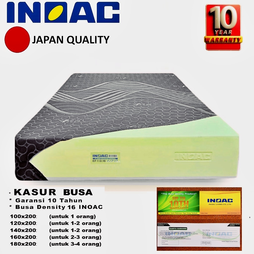 INOAC Kasur Busa Spon Tebal 30cm Garansi resmi Distributor