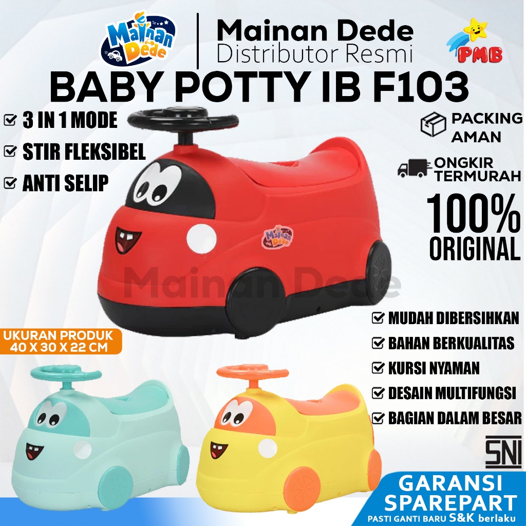 IORA BABY IB-F103 PMBTOYS BABY POTTY KARAKTER TOILET TRAINING ANAK PISPOT ANAK PORTABLE