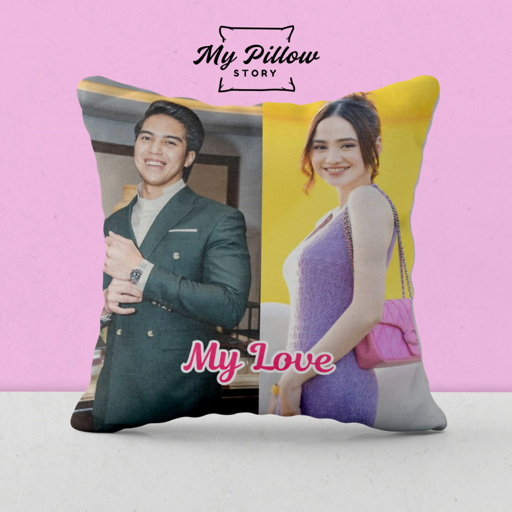 Kado Bantal Custom Foto Kolase Wedding Birthday Pasangan