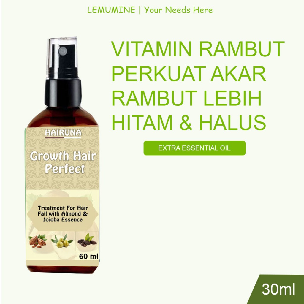 Penumbuh Rambut Hair Vitamin Rambut Penyubur Rambut Botak Pelebat Rambut Cepat Panjang Hairuna