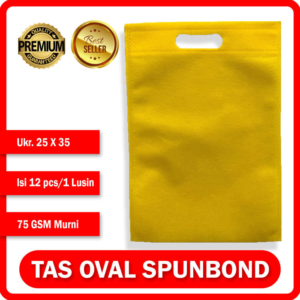 

TAS SOUVENIR - SPUNBOUND OVAL 25CMX35CM KUNING
