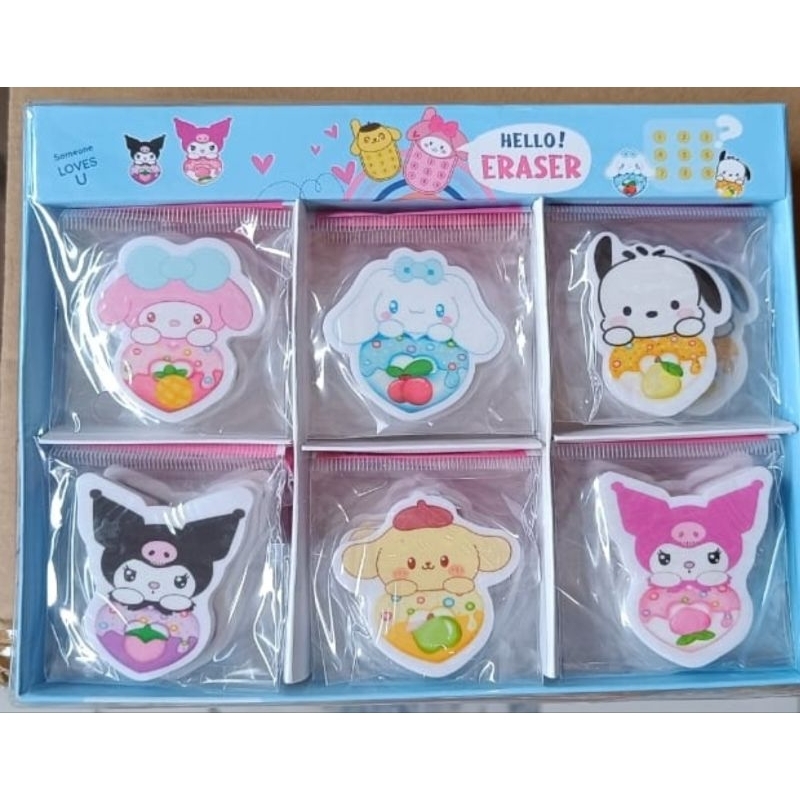 

Penghapus Kuromi Cinnamoroll Pom-pom Purin || Penghapus Lucu