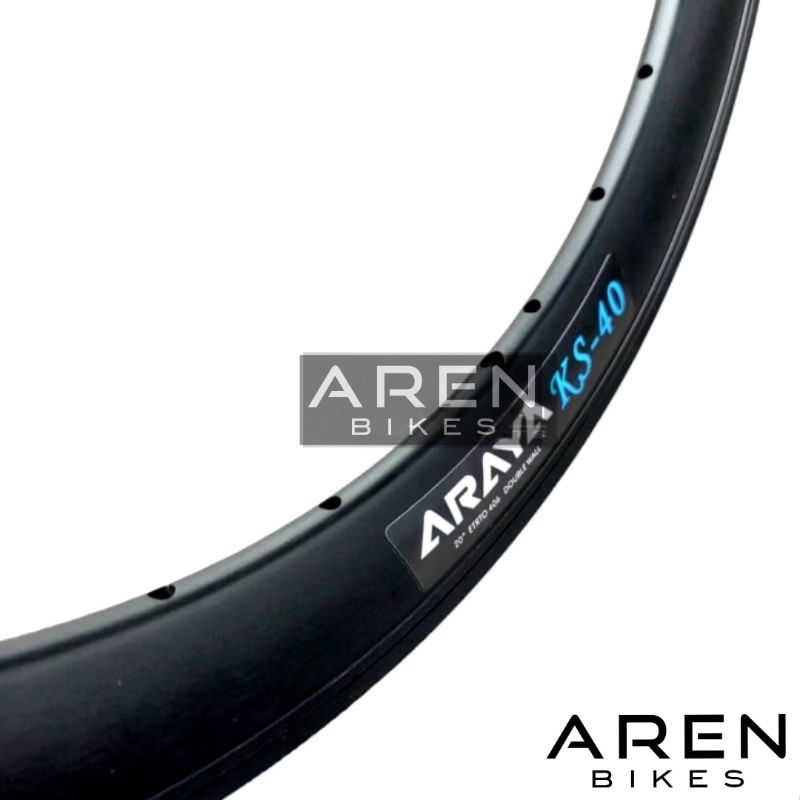VELG SEPEDA 20 ARAYA KS40 RIM RIMS 20" MURNI 406 DOUBLE WALL 4CM 4 CM LUBANG 28 HOLE 28H ALLOY ALUMU