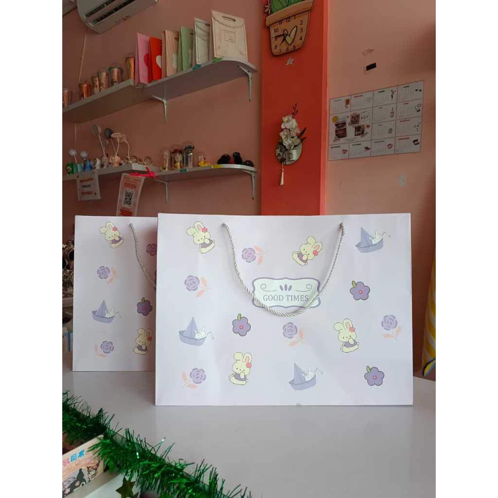

PAPERBAG GOOD TIME AESTHETIC UKURAN XXL SUPER BESAR//TAS KADO