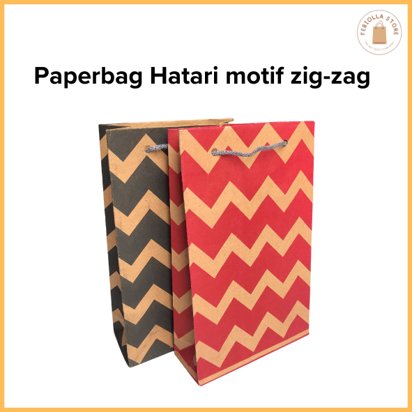 

Paper Bag Motif Zig Zag size 15 x 25 Tas Kertas / Tas Souvenir / Paperbag Hajatan / Tas Kado / Tas Murah Paperbag souvenir