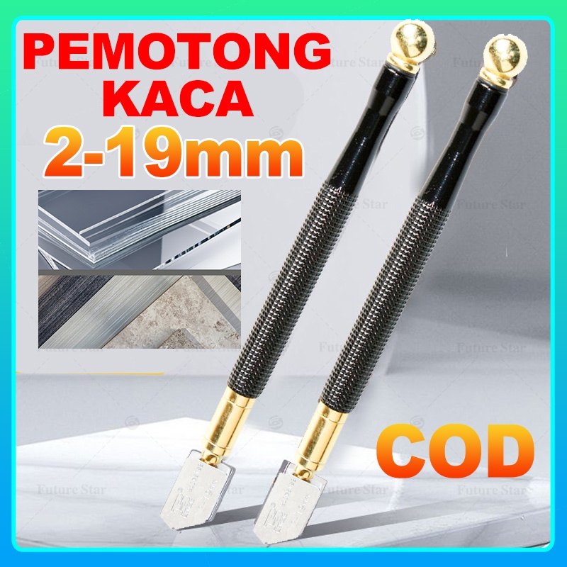 

Alat Pemotong Kaca / Pisau Potong Kaca 2 In 1 / 2-19mm Keramik Ubin Glass Cutter Diamond Granit Cutting Tool Manual Multifungsi Alat Penanda Garis Model Pulpen Tool Set Ukir Nat Stainless Metal