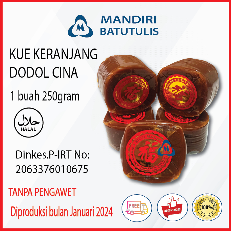 

Kue Keranjang Imlek Halal - Dodol China - Kue Cina - Kue Khas Imlek 250gram