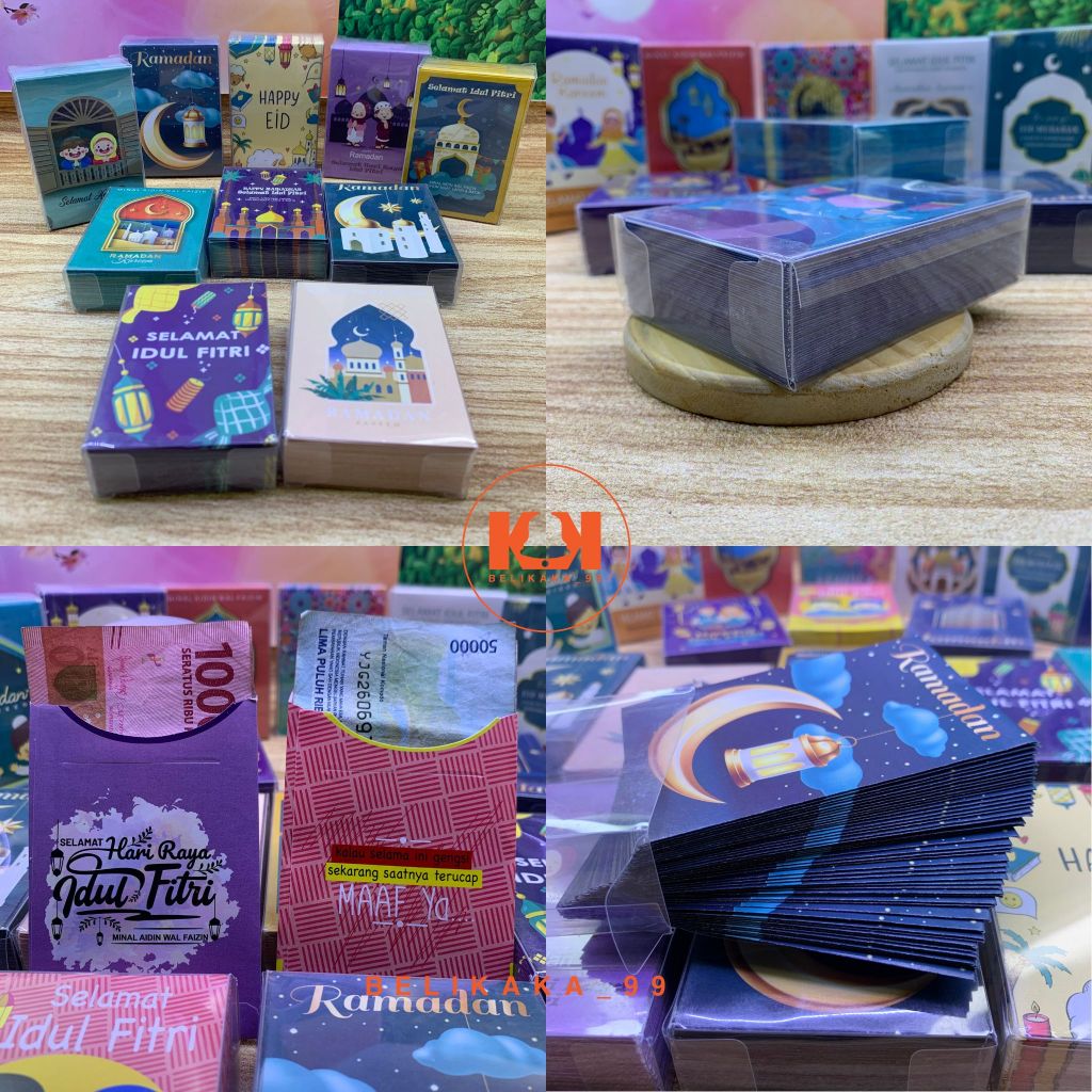 

(1 PAK ISI 50 PCS - MIX) AMPLOP LEBARAN MOTIF KARAKTER MUSLIM UKURAN 9,8CM X 6,7CM SIAP PAKAI