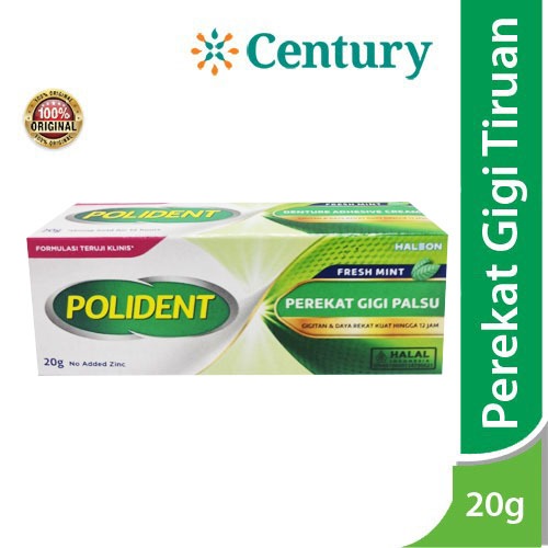 Polident Fresh Mint 20g / Perekat Gigi Tiruan / Lem Gigi / Gigi Palsu
