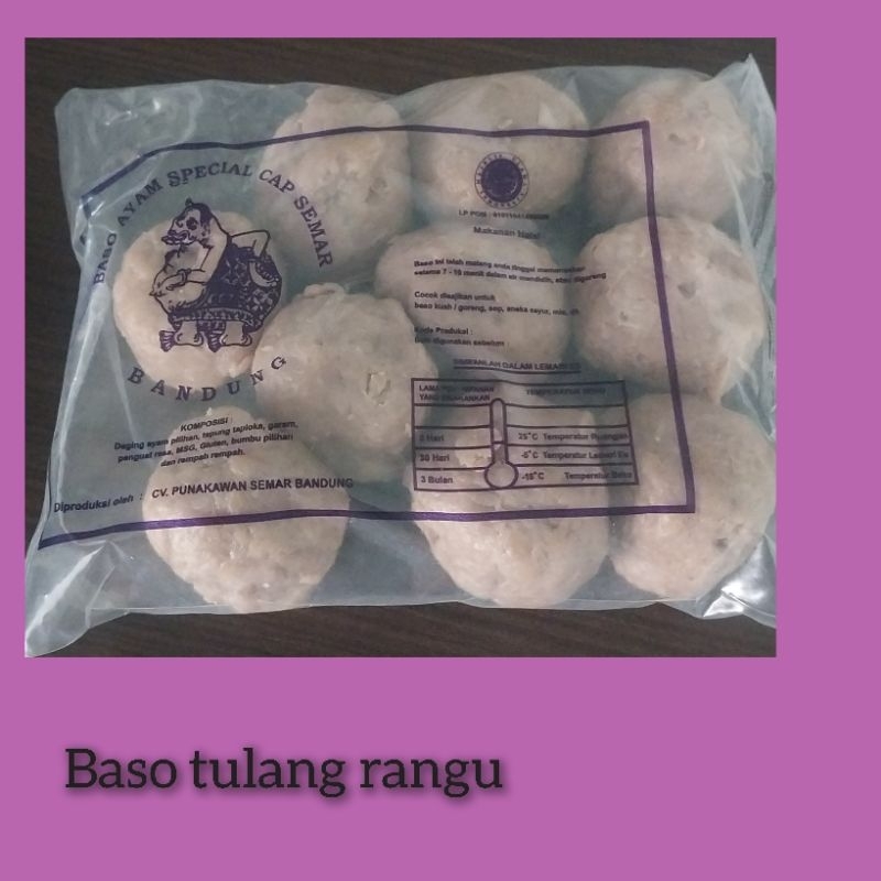 

baso varian tulang rangu [semar asli] isi 10 butir bakso bakar/pentol
