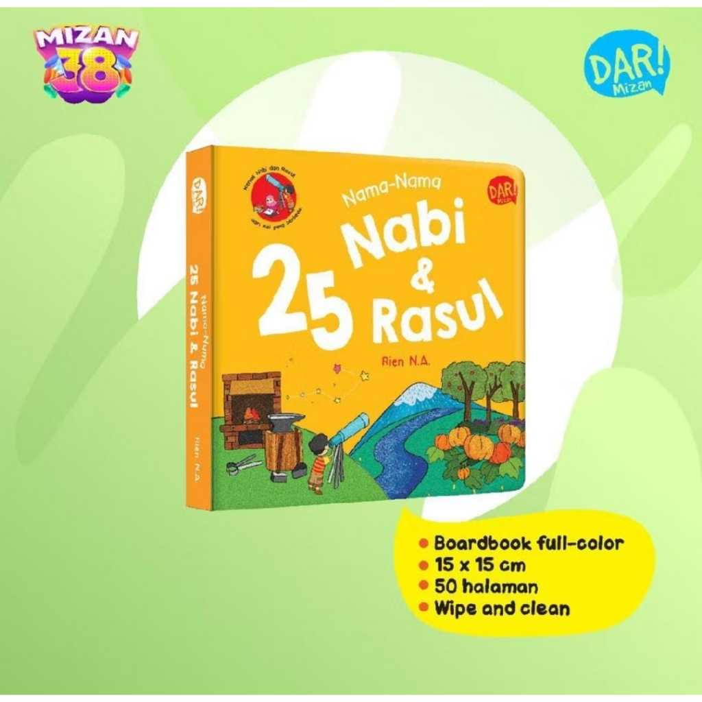 Board book nama nama 25 nabi dan rasul