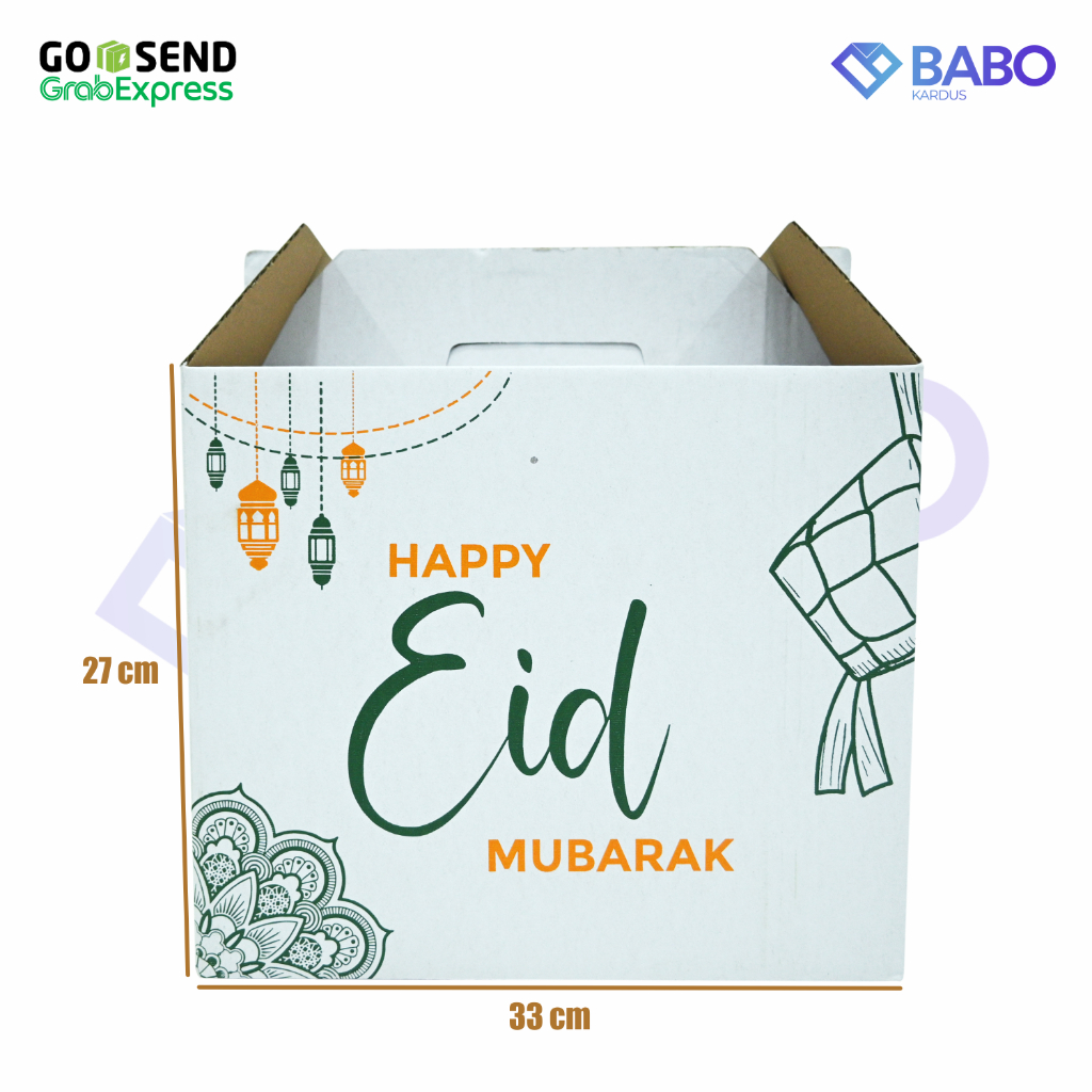 

Box Parcel 33x26x27 (Jinjing) Tenteng/Gable/Kardus/Dus/Box/Parcel/Lebaran/idul Fitri/Paket/Sembako