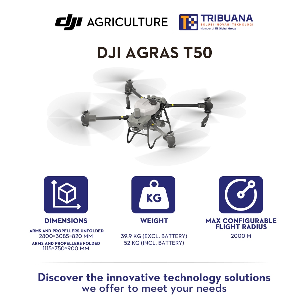 DJI Agricultural drone T50/AGRAS T50/Drone pertanian perkebunan - Drone Only