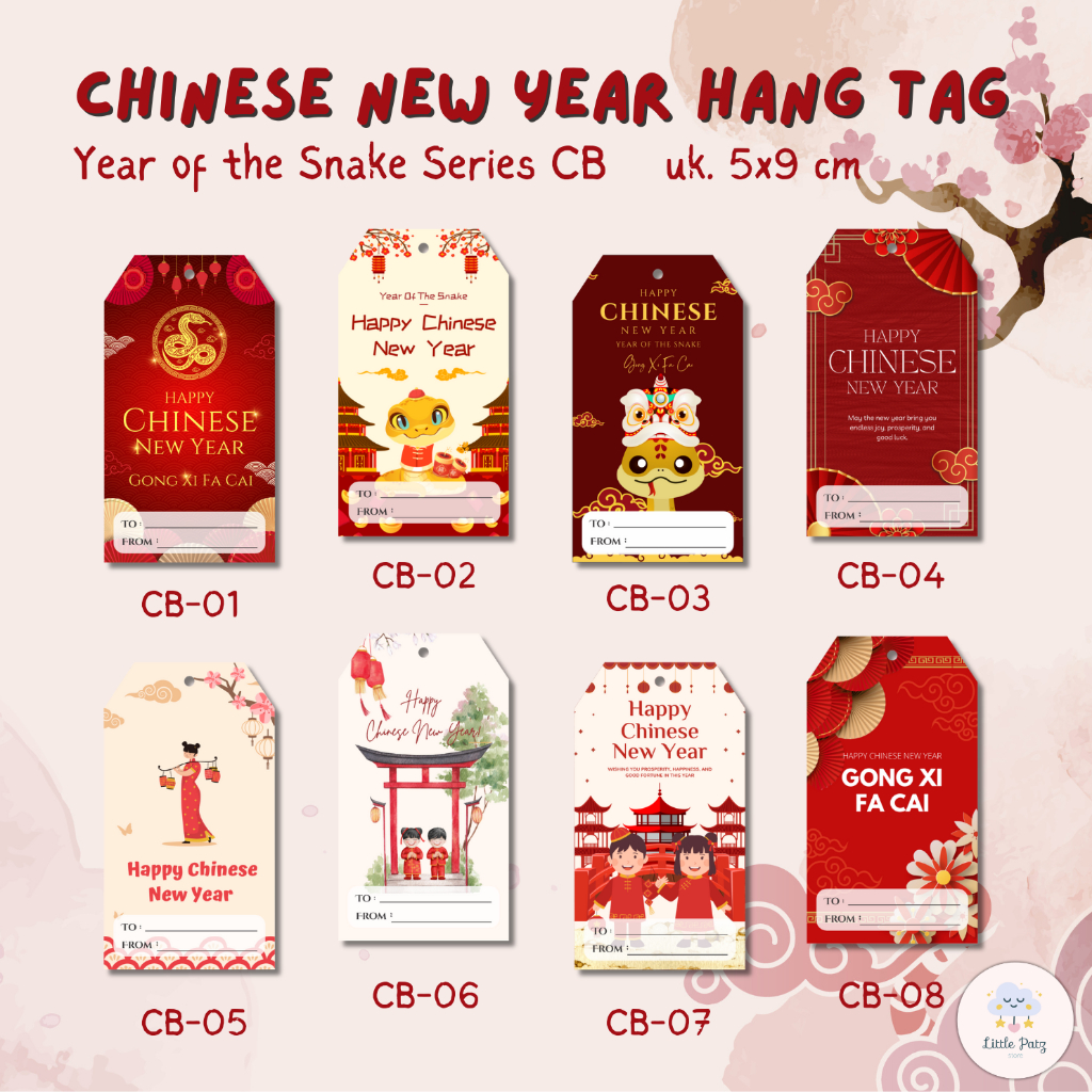 

NEW 2025!! Hang Tag CHINESE NEW YEAR TO + FROM/ Hang Tag IMLEK/Kartu Ucapan/ murah/kado/hampers