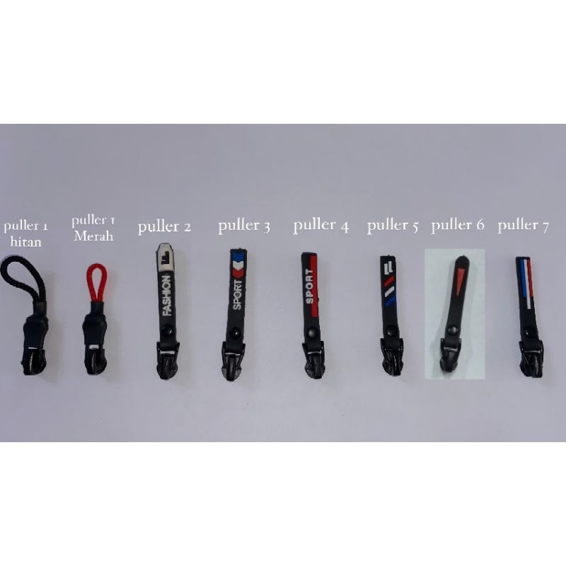 kepala Resleting terbalik no 3 + puller ( 100 pcs)