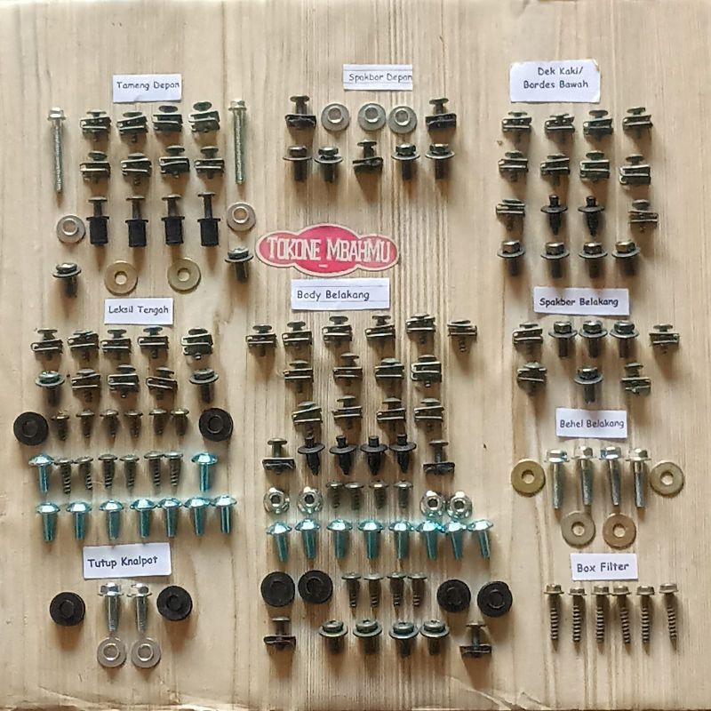 Baut Full Set Cover Body Bodi Yamaha X-Ride 115 125 FI