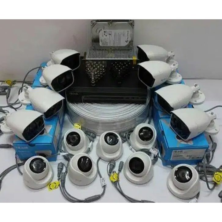 PAKET CCTV 4 CH 4 KAMERA HILOOK ATAU DAHUA TANPA HDD
