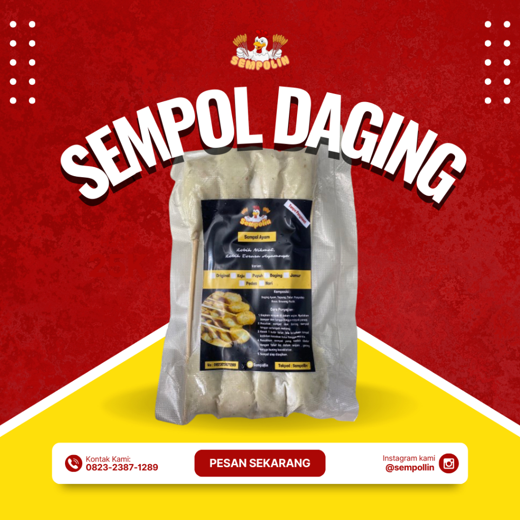 

SEMPOLLIN - SEMPOL DAGING 1 PACK 10 PCS HALAL PREMIUM RASA TERJAMIN