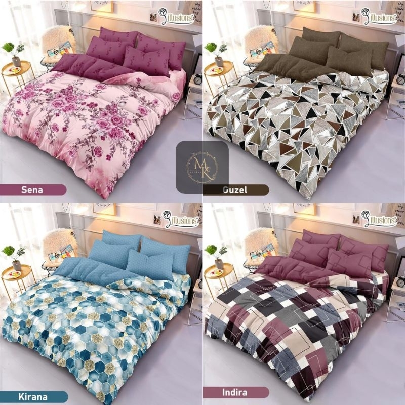 bedcover illusions set 180x200/bedcover satu set