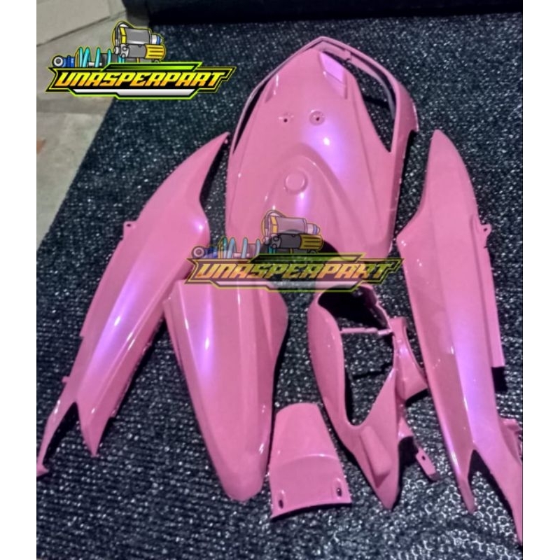 Cover full body halus yamaha mio smile warna pink lembayung ungu