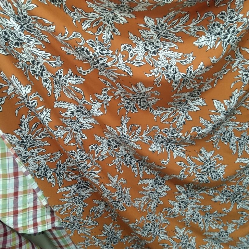 Kain wolfis impor | Harga/0,5m | bahan wolfis motif bunga | bahan wolfis motif| kain wolfis premium.