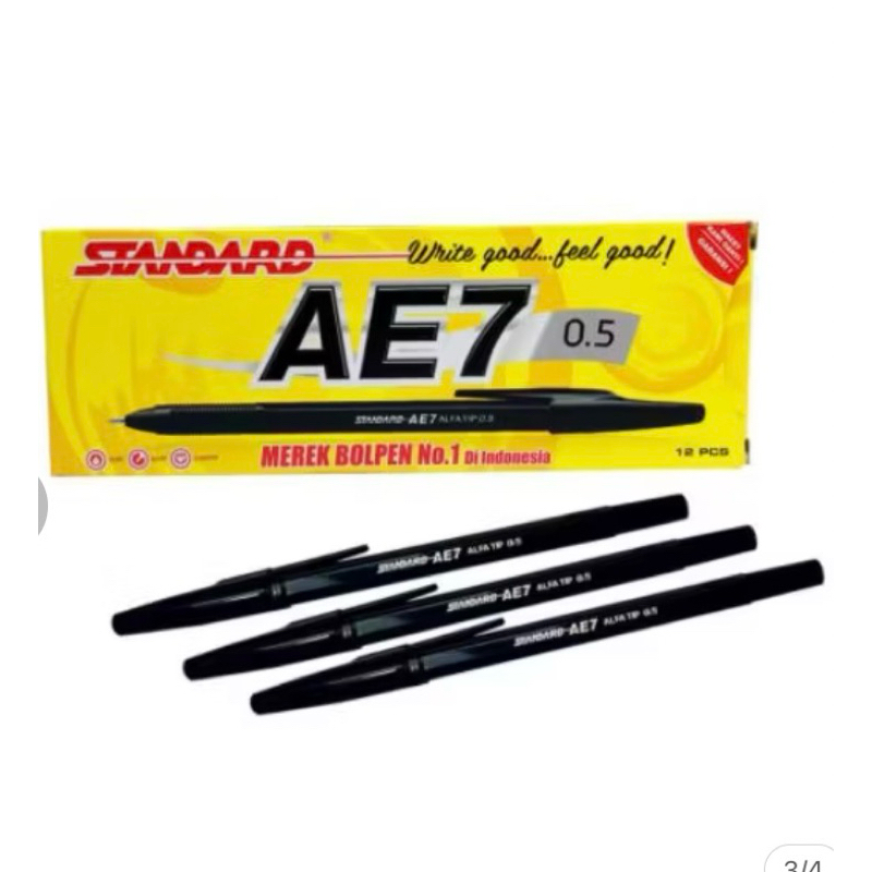 

Pulpen Standard AE7 (HITAM) 0.5 ISI (12 PCS)