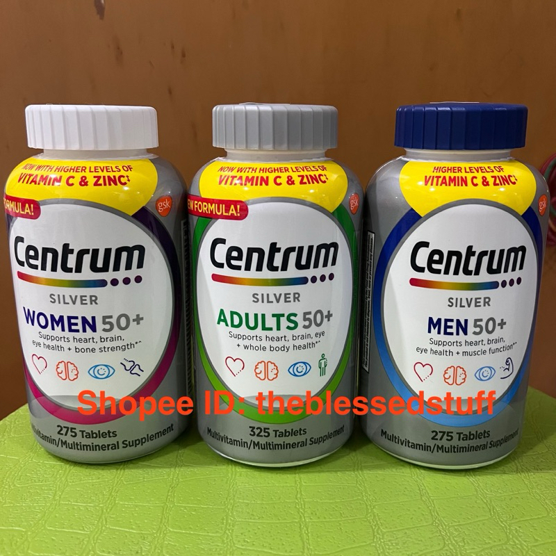 Centrum Women 50+ Centrum Adults 50+ Centrum Men 50+ Centrum Multivitamin 100% Original USA