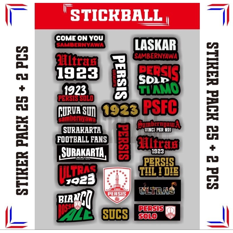 

STICKER PACK ULTRAS 1923 PERSIS SOLO SAMBERNYAWA