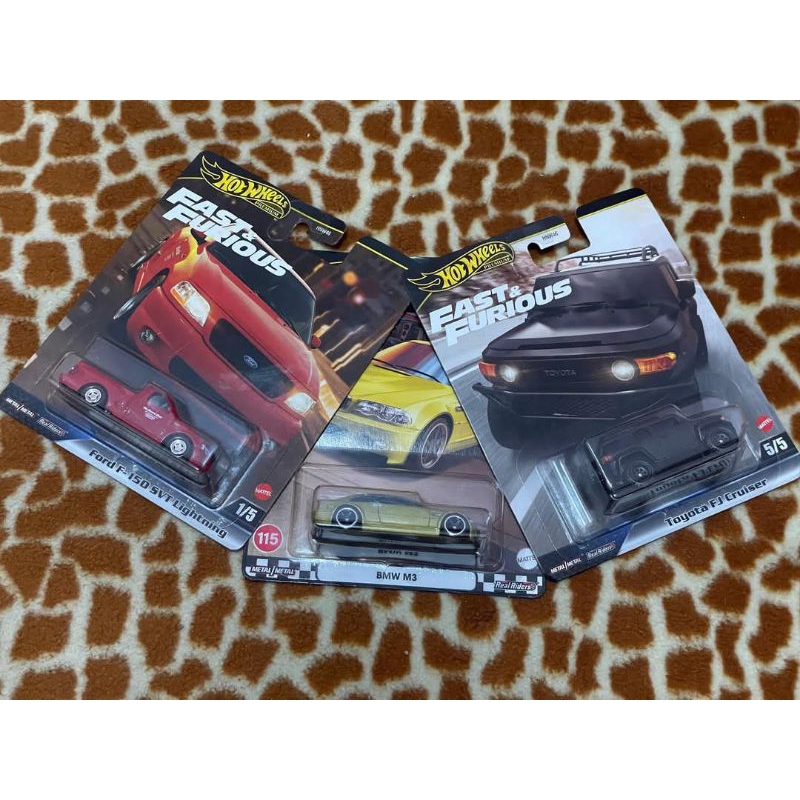 Hot Wheels Premium Fast and Furious BMW M3 Toyota FJ Cruiser Ford F150 SVT Lightning
