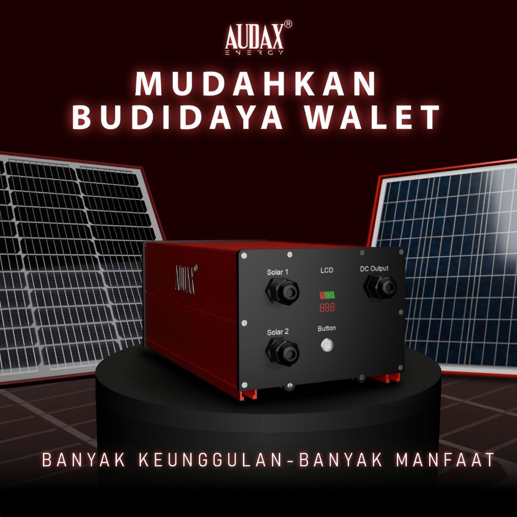 Axl Power Audax – Baterai Solar Cell DC Lithium Iron Solar Panel Anti Air Anti Debu IP65