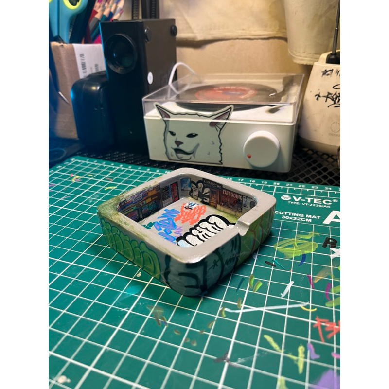 Asbak Graffiti | Ashtray | Asbak | Clay | Clay art | Clay custom | Asbak Skena | Asbak Y2K