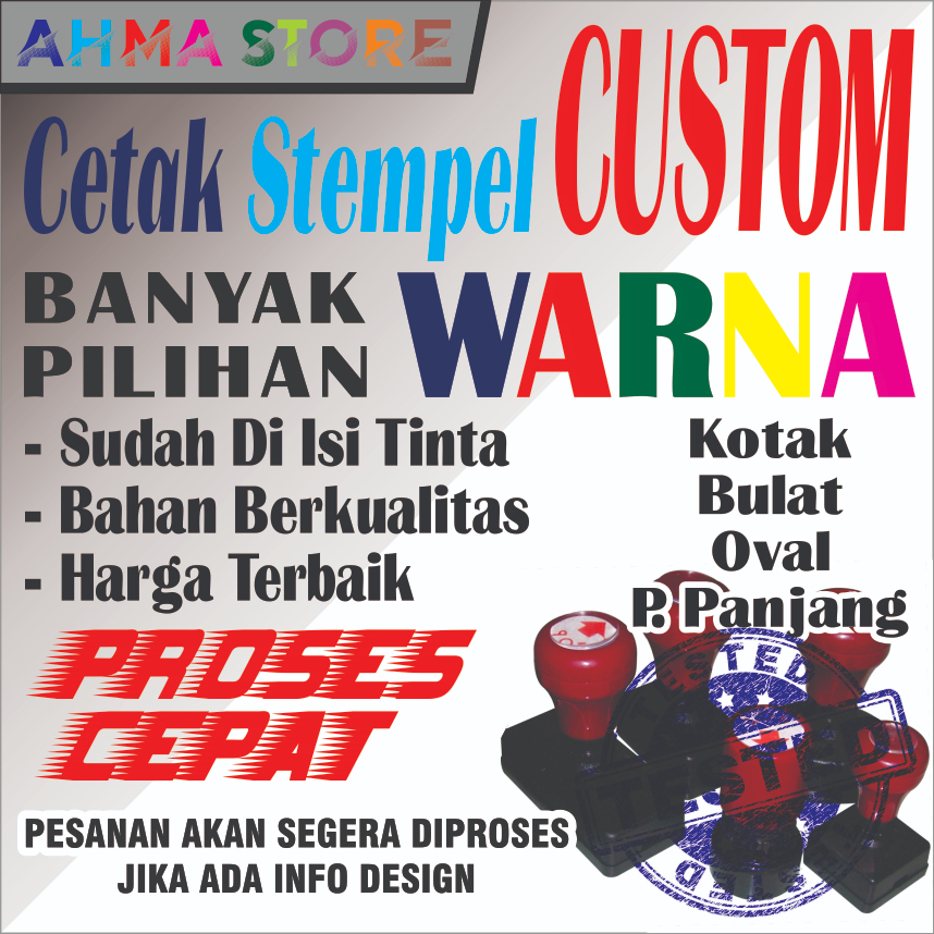 

Stempel Flash Otomatis Banyak Warna Cetak Stempel