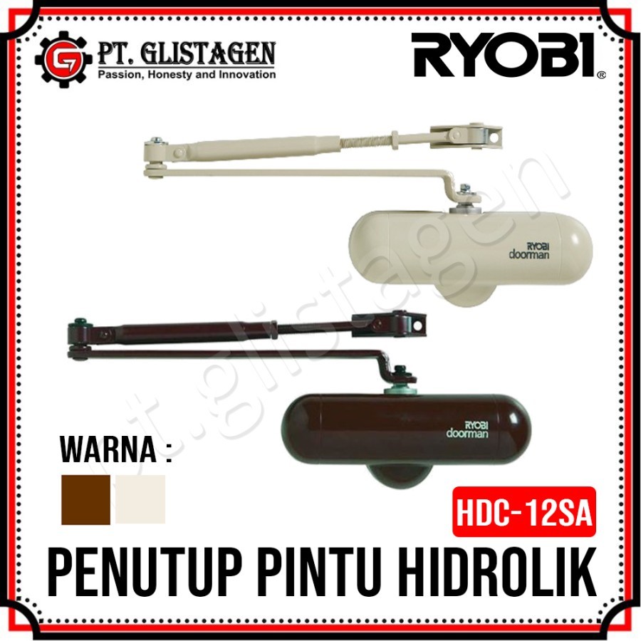 RYOBI HDC12SA Doorman Door Closer Hidrolik Alat Penutup Pintu Manual Otomatis Original Japan