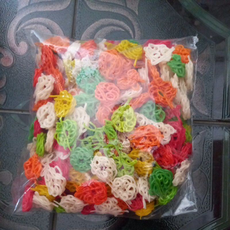 

kerupuk mawar warna mini