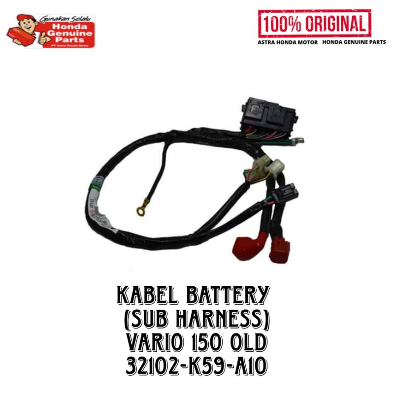 Kabel Battery (Sub Harness) Honda Vario 150 old - 32102K59A10 - Kabel Aki Honda Vario 150 LED Old - 
