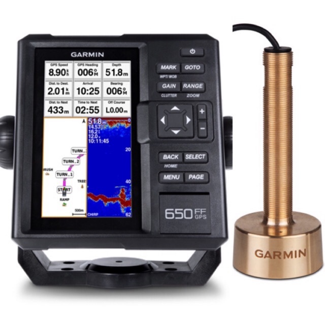 FF 650 GARMIN Fishfinder 650 + Tranducer GT15 + Antenna GA38 BARU