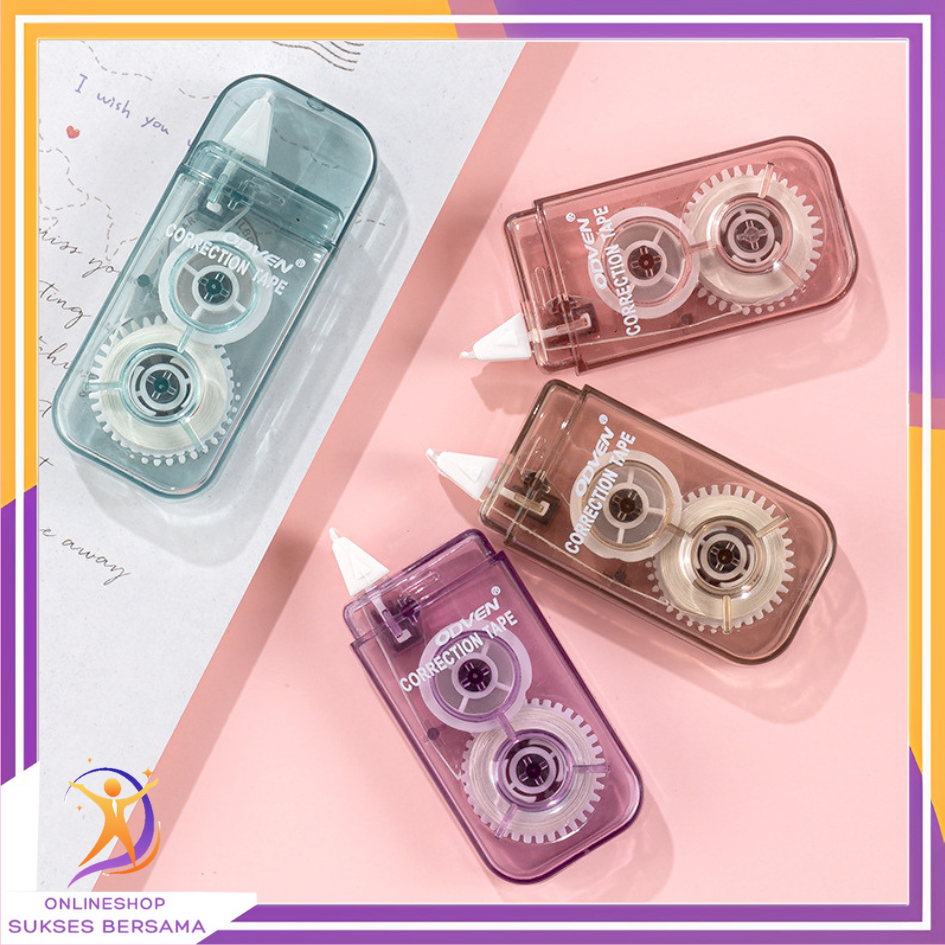 

OSB Correction Tape Smoky Color 3 Meter Students Stationary School Supplies Multiple Color 3M Penghapus Pena Roll Kertas