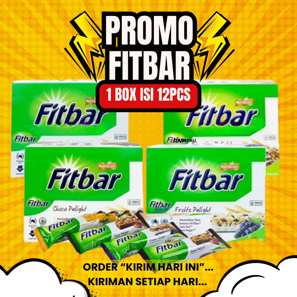 

Fitbar 1 Box Isi 12pcs Grosir Distributor Cemilan Diet Snack Rendah Kalori
