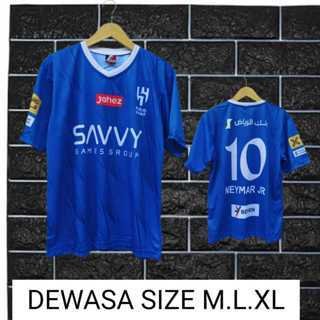 jersey baju bola al hilal dewasa/baju bola neymar al hilal home printing dewasa