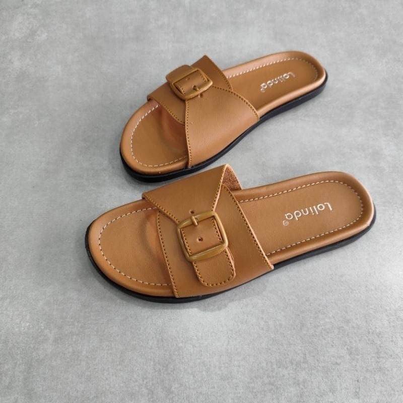 MJS 824LOlinda Sandal Slop Wanita Simple Teplek
