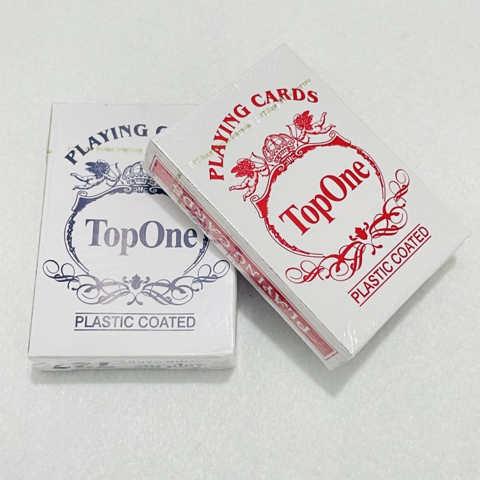Mainan Kartu Remi Playing Cards Top One Plastic Coated Bagus