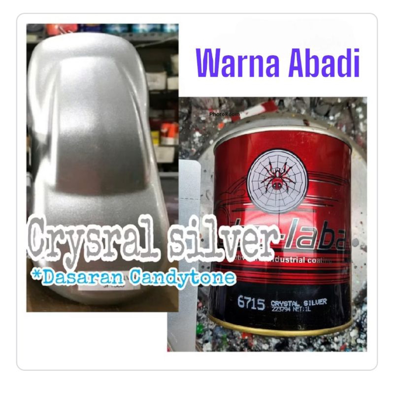 Cat Silver metalic/ Crystal silver Dasaran Cat Candytone - Laba Laba